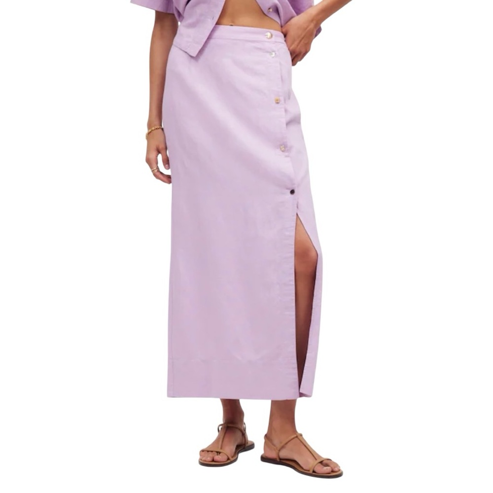 Madewell x Lisa Says Gah! Button-Front Maxi Skirt